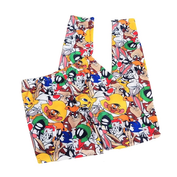 looney tunes Pants - Looney Tunes cartoon multi printed leggings sz S